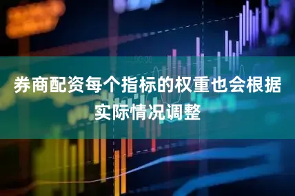 券商配资每个指标的权重也会根据实际情况调整